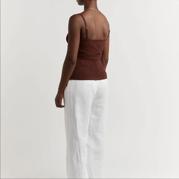 NWT DISSH Dunn Dark Chocolate Rib Knit Camisole Tank Top - Size Medium - Picture 5 of 10